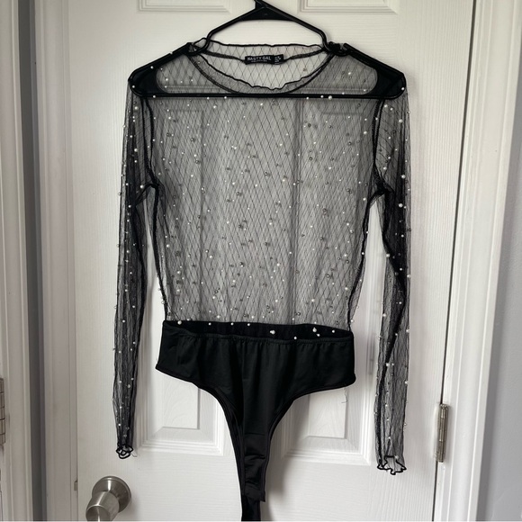 Nasty Gal Tops - Nasty Gal Women's Black Bodysuit size 6 us